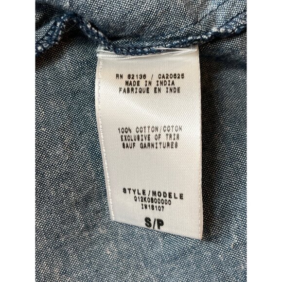 Guess‎ Denim Strapless Smocked Back Dress S Blue 100% Cotton Coquette - Picture 6 of 9